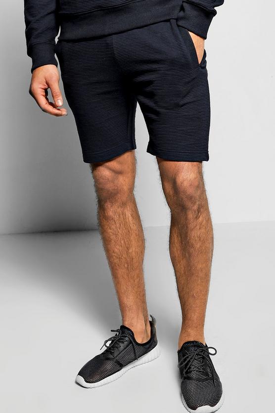 Jersey Shorts With Ottoman Rib